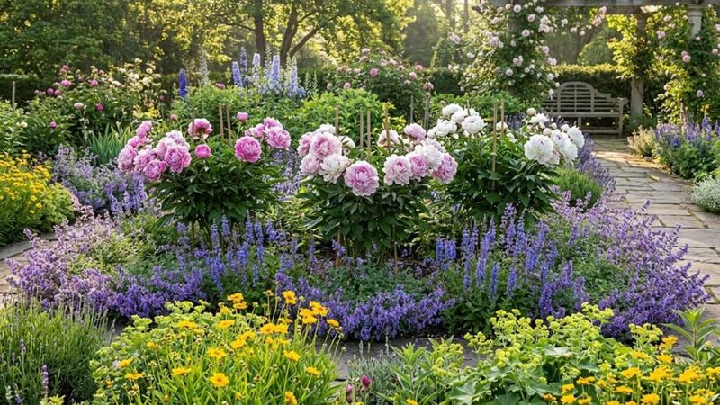 Thyme Is a Reasonable Low-Growing Peony Companion