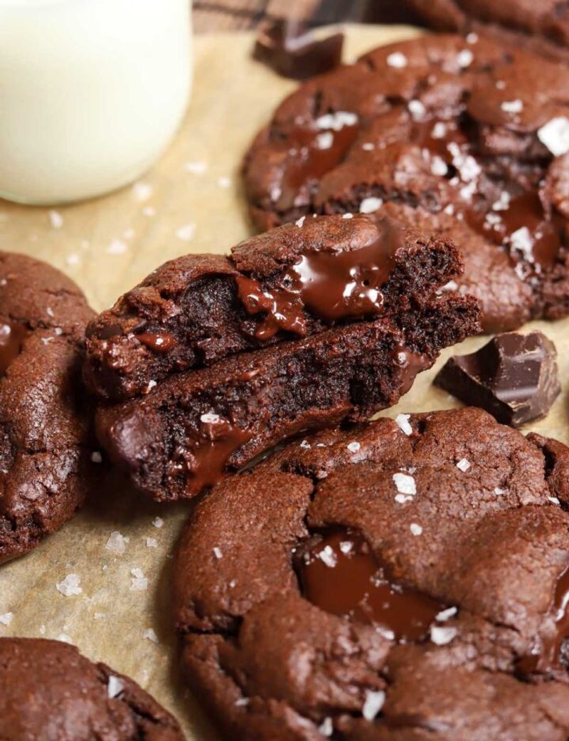 Bakery-Style Double Chocolate Chunk Cookies