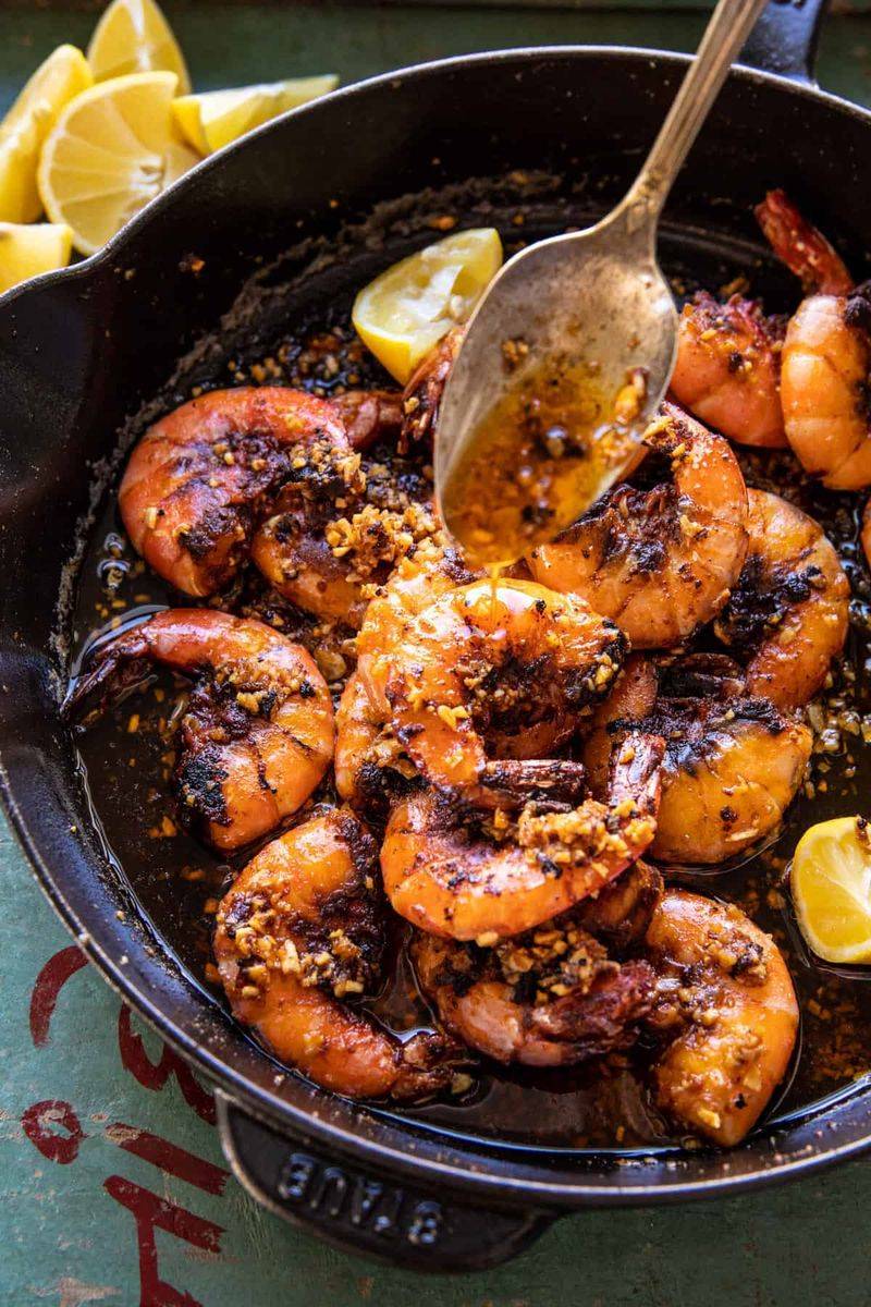 Spicy Garlic Butter Shrimp with Lemon