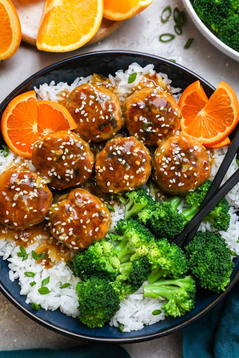Orange-Glazed Meatballs