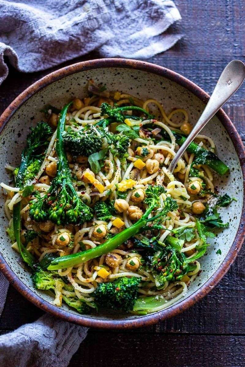 Broccoli and Chickpea Pasta