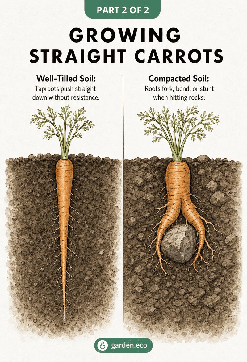 How an obstruction redirects the taproot