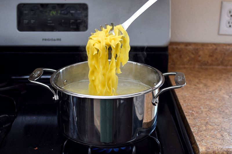 Boiling water for pasta