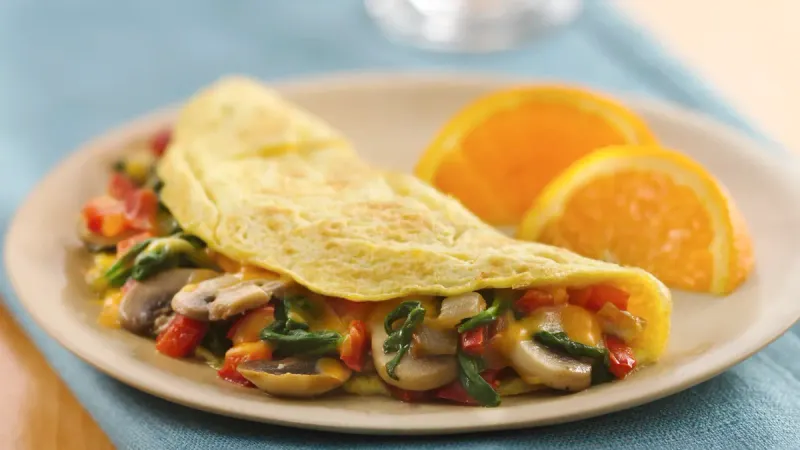 Mixed Veggie Omelet Dinner Plate