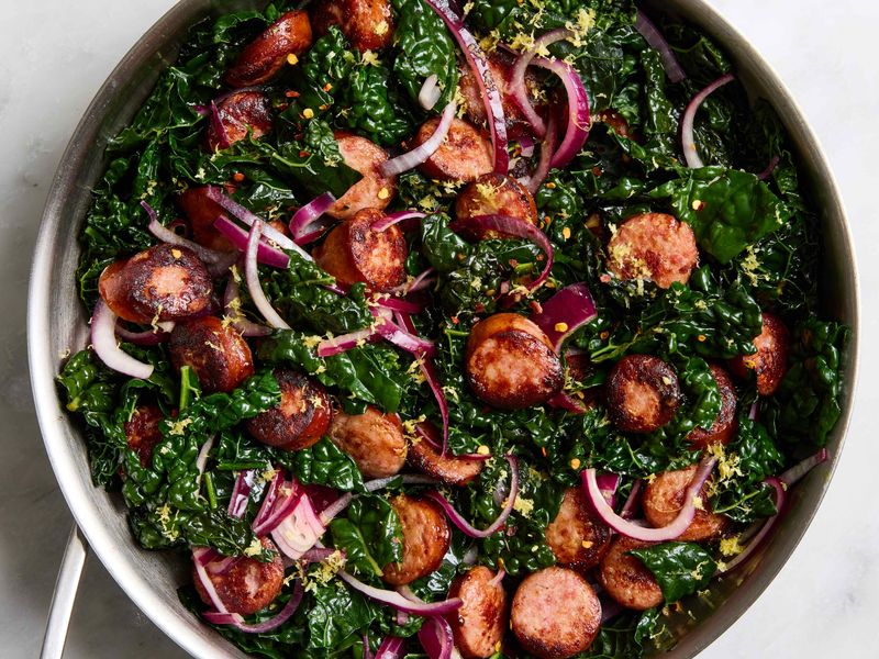 Sausage and Greens Skillet