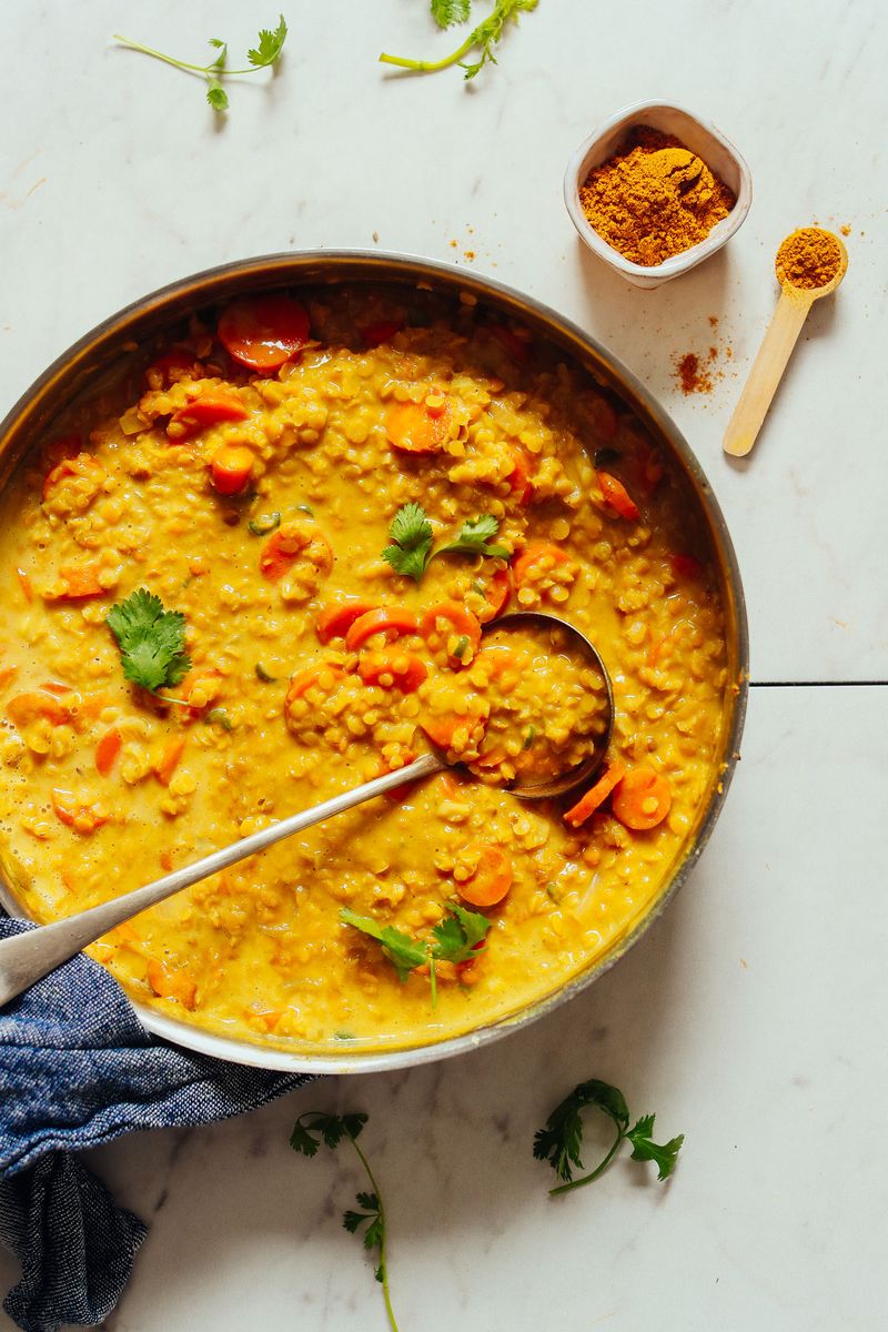 Golden Coconut Lentil Soup