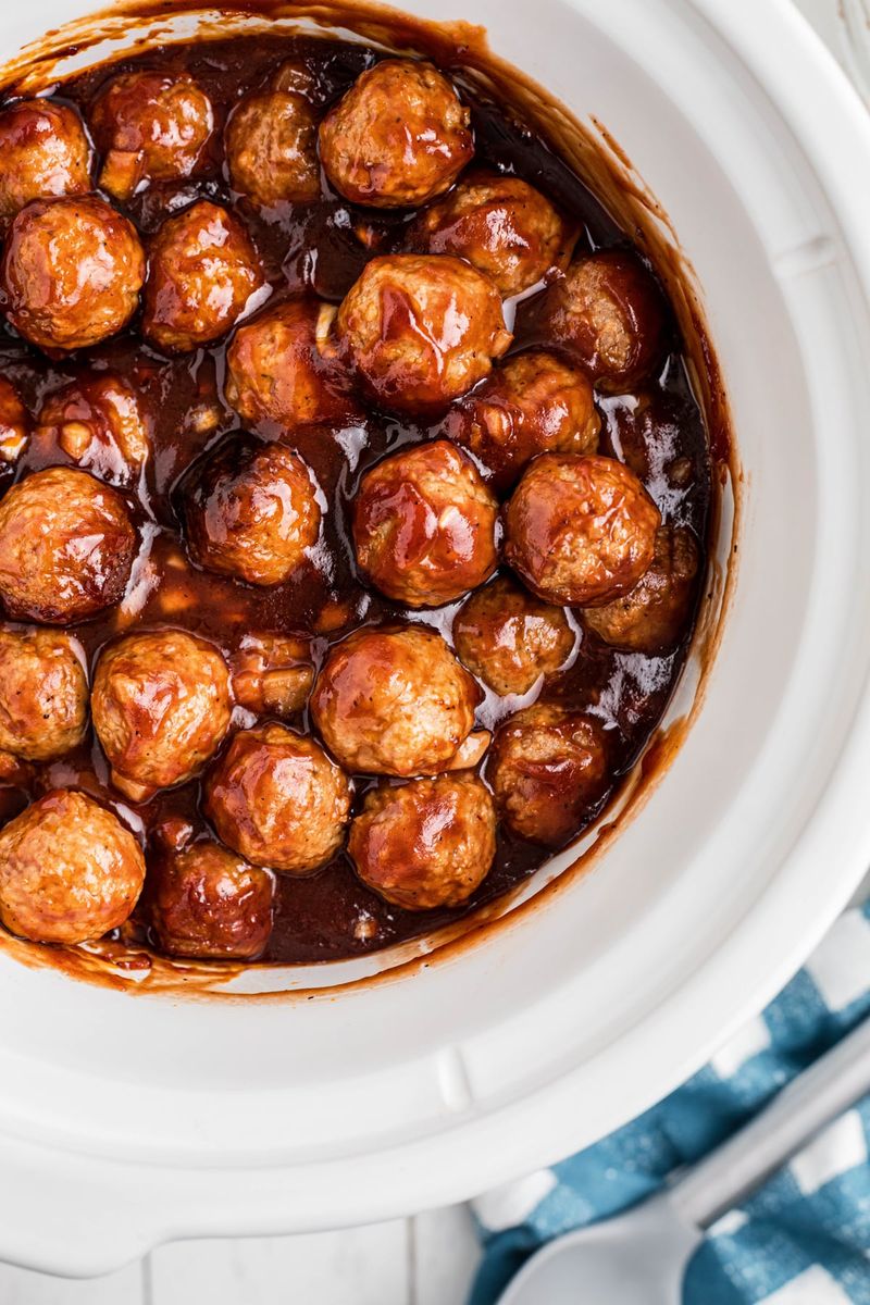 Crockpot BBQ Meatballs