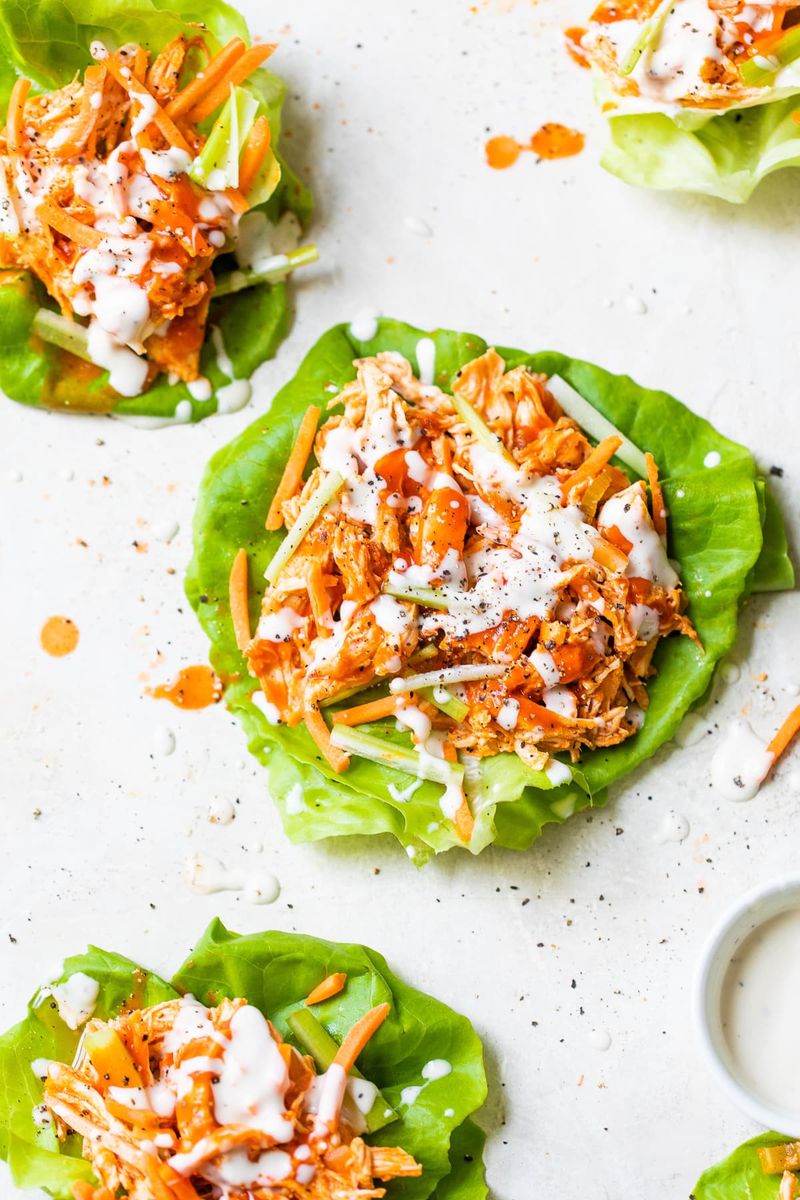Buffalo Chicken Lettuce Wraps