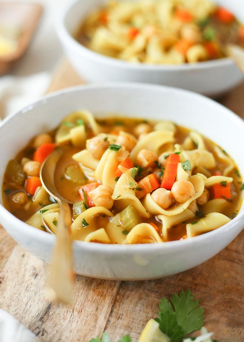 Chickpea “Chicken” Noodle Soup