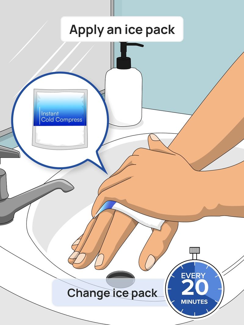 For a sting or scrape, follow ordinary first aid