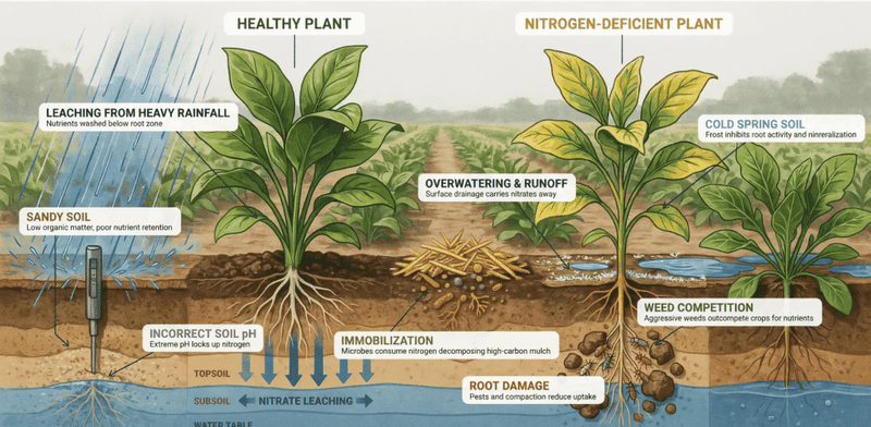 Why fall beds can leave less nitrogen available