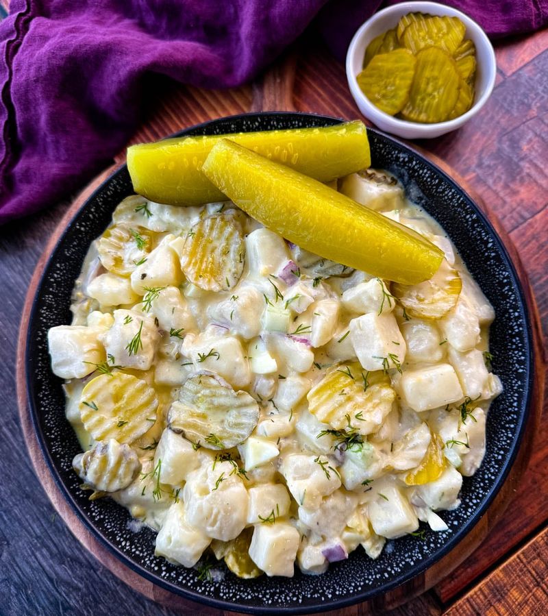 Potato Salad With Pickles And Pickle Brine
