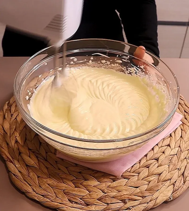 Mixing just until smooth