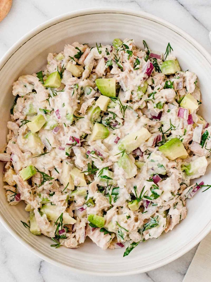 Tuna Salad with Green Onions and Fresh Dill