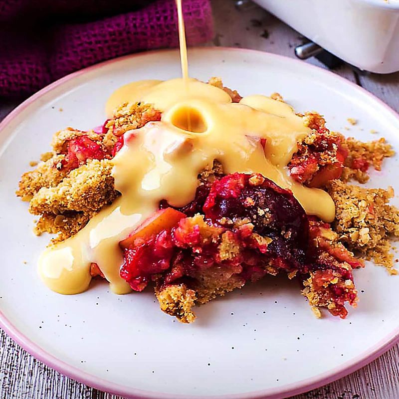 Fruit Crumble Pudding
