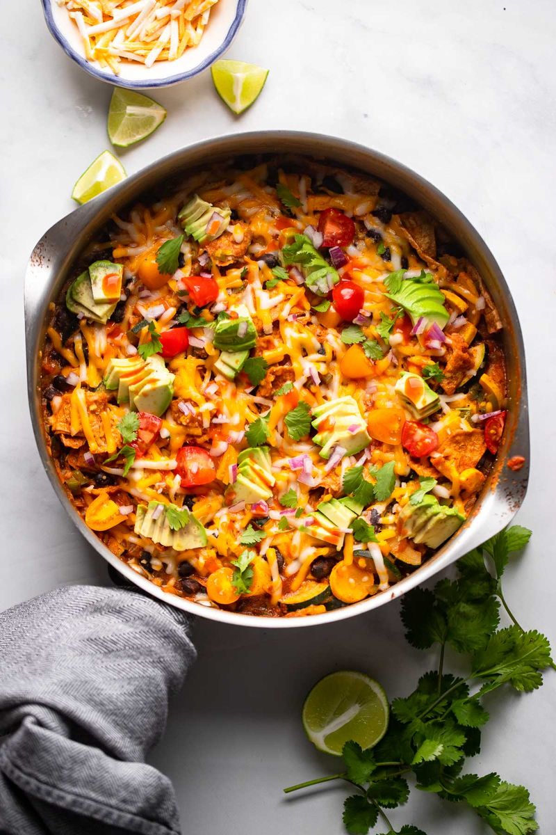 One-Pot Vegetarian Enchilada Bowls