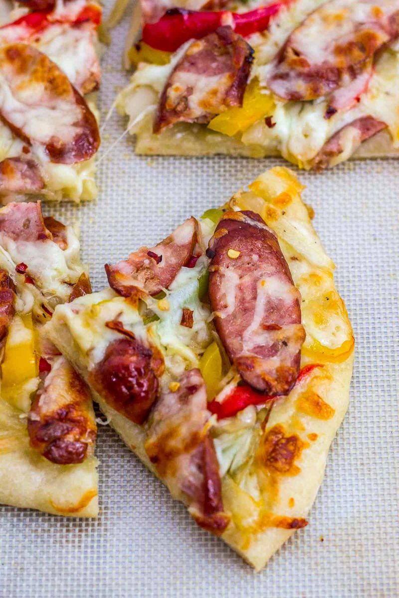Sausage and Roasted Pepper Flatbread