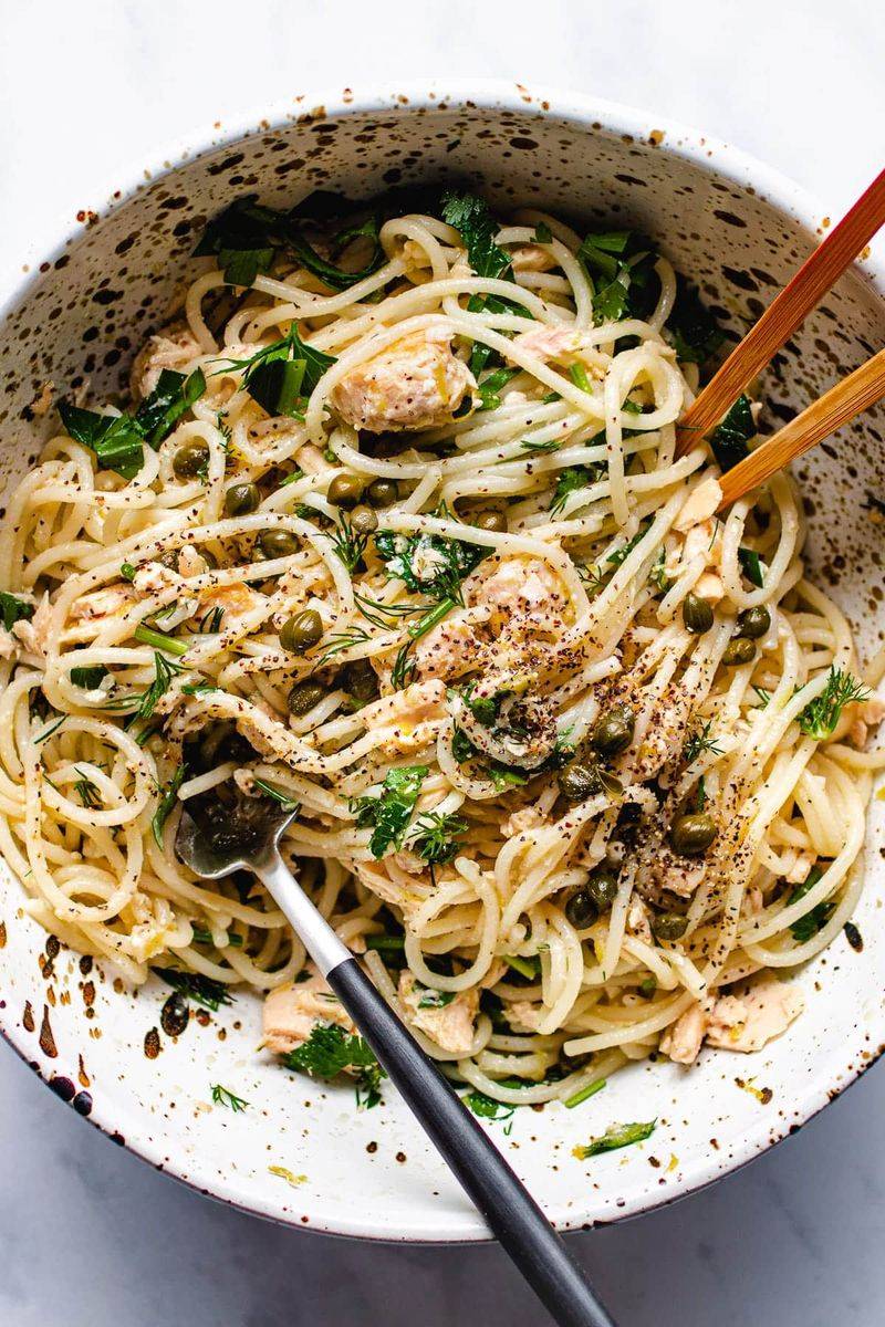 Tuna Pasta With Lemon And Pepper