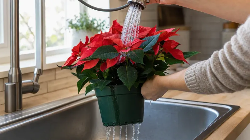Water by checking the potting mix, not the calendar
