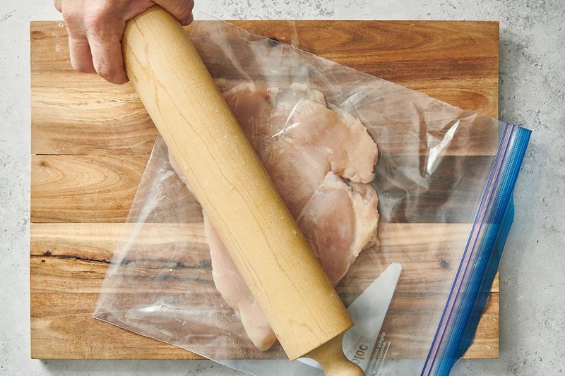 Pound Chicken Breasts to an Even Thickness