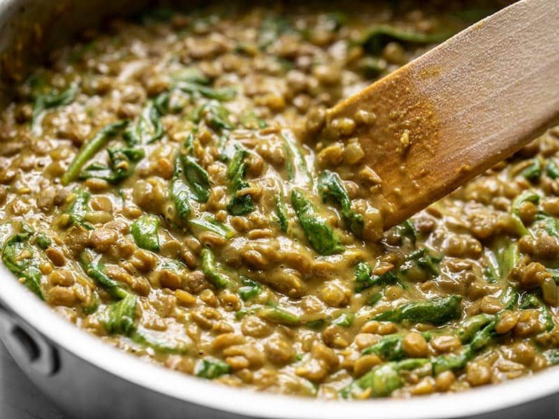 Creamy Lentil Stew With Spinach