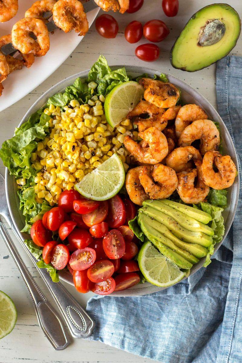 Shrimp and avocado salad