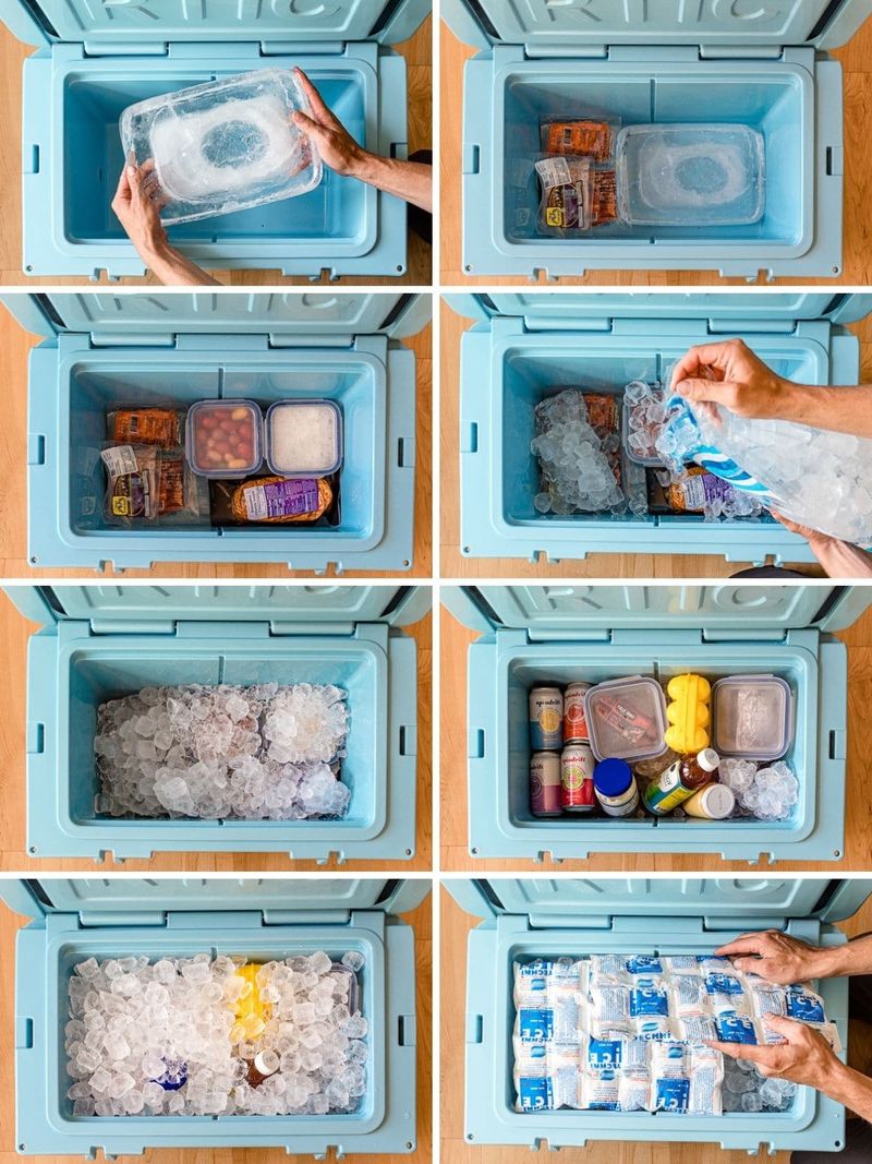 Freeze half your cooler on purpose