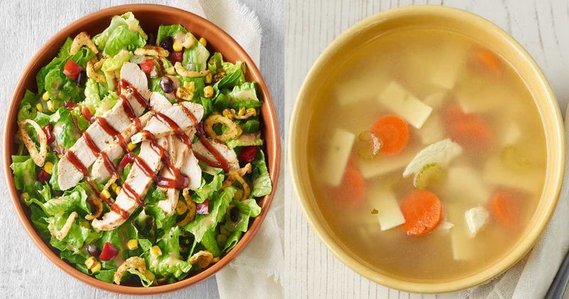 Panera: Broth-Based Soup + Half Salad