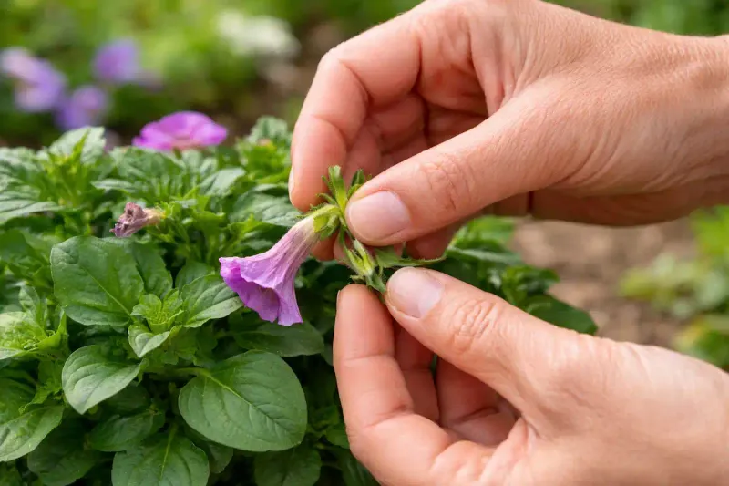 Remove the seed-forming base, not just the spent petals