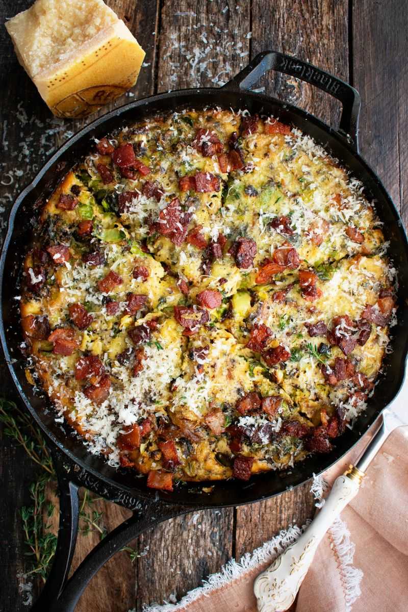Bacon and Brussels Sprouts Frittata