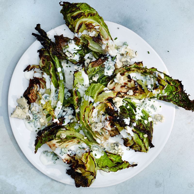 Grilled Cabbage Wedges with Buttermilk Ranch
