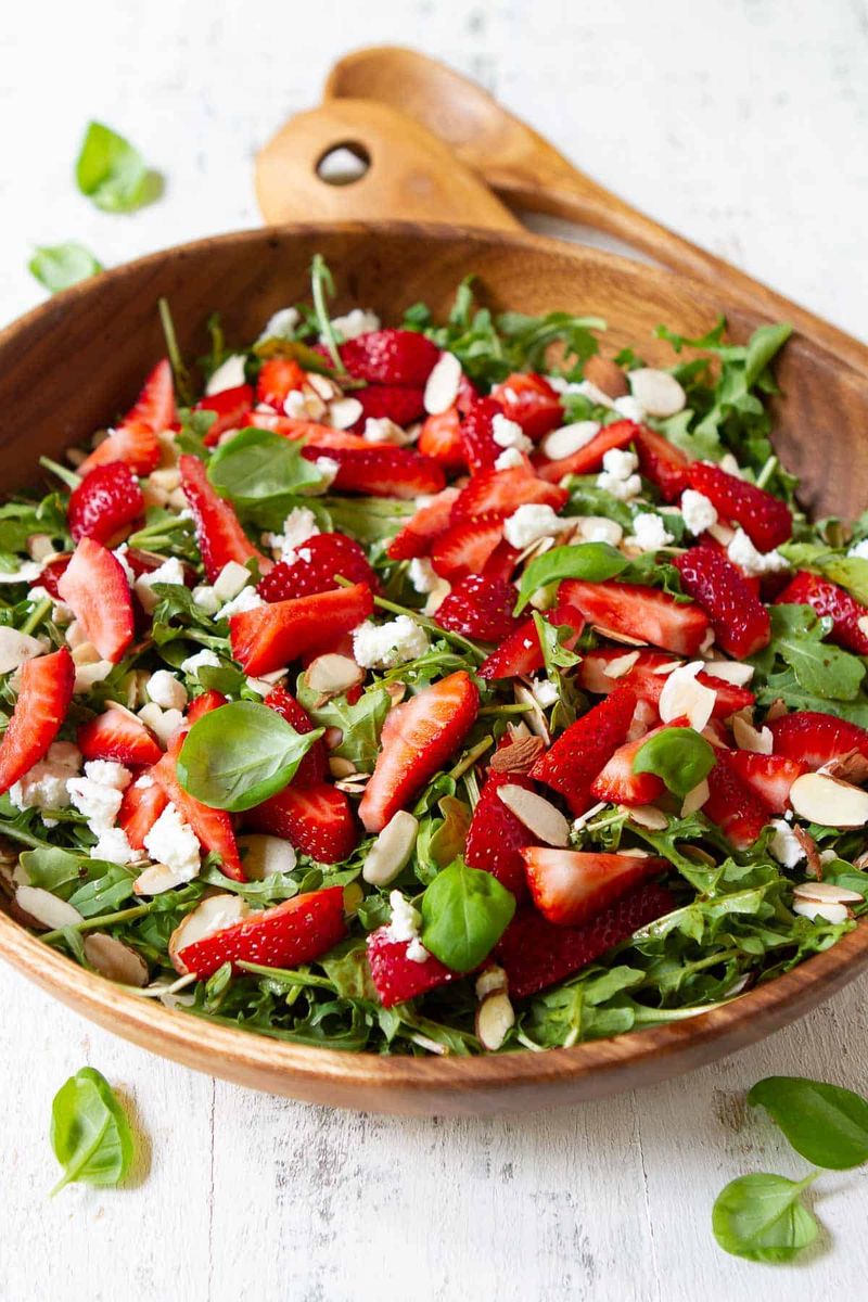 Strawberry and Arugula Salad with Goat Cheese