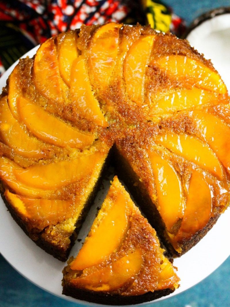Mango Pineapple Upside-Down Cake
