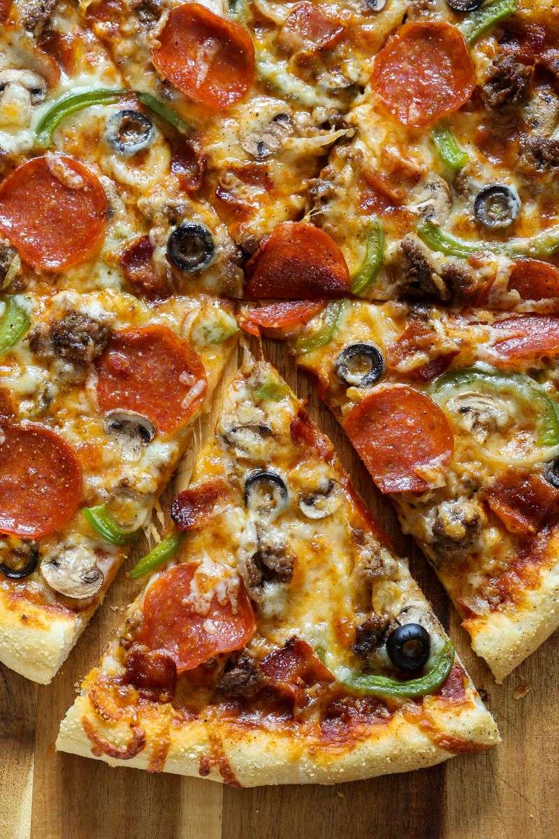 Supreme-Style With Peppers, Onion, And Mushrooms