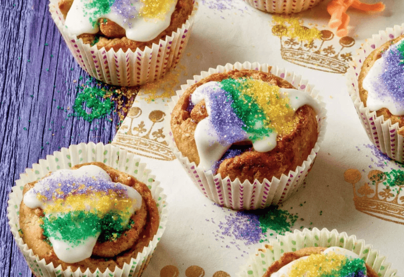 Mini King Cake Cupcakes