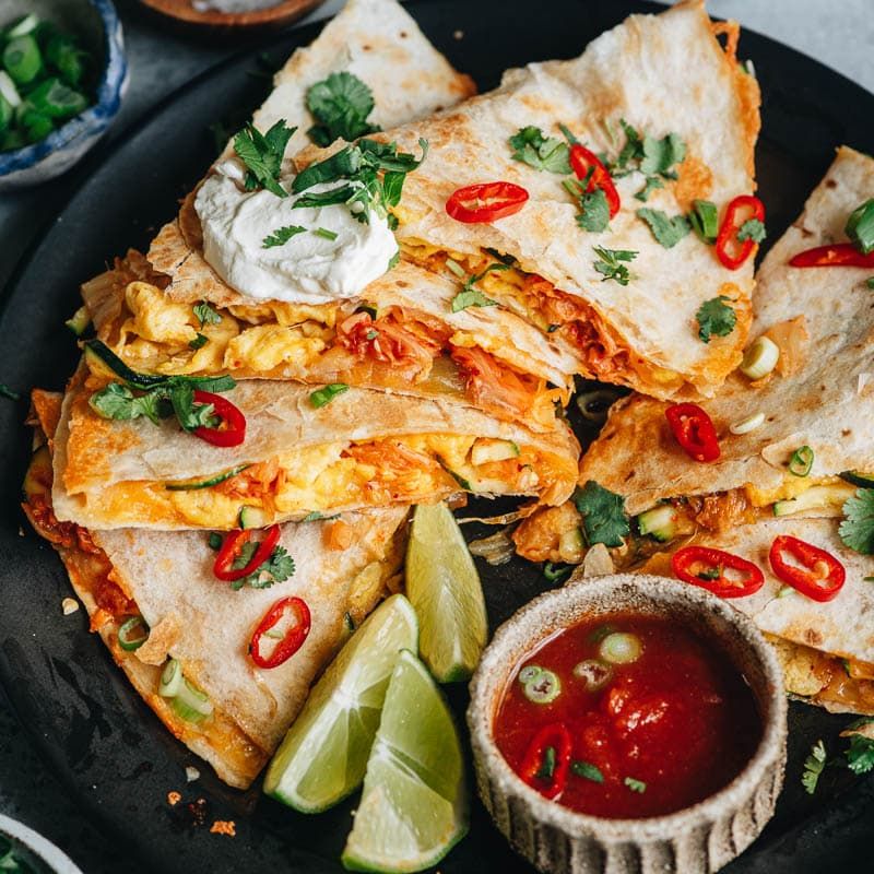 Kimchi quesadillas