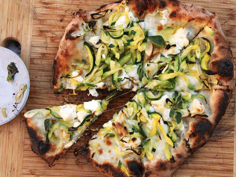 Zucchini and Ricotta Pizza