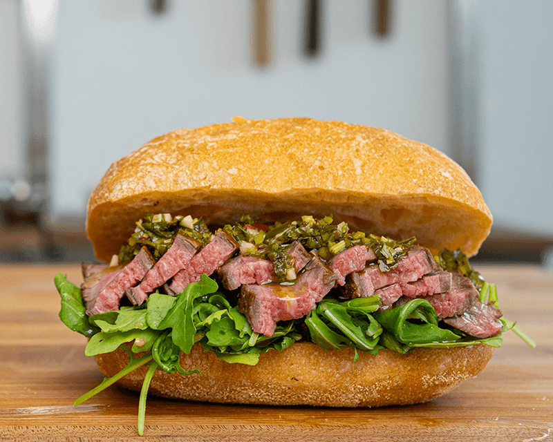 Steak with chimichurri