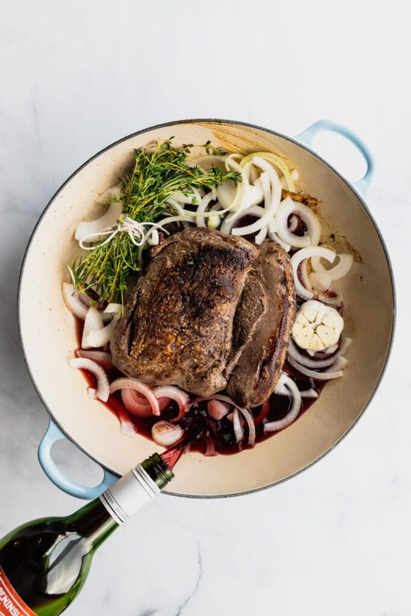 Red Wine Braised Venison Roast