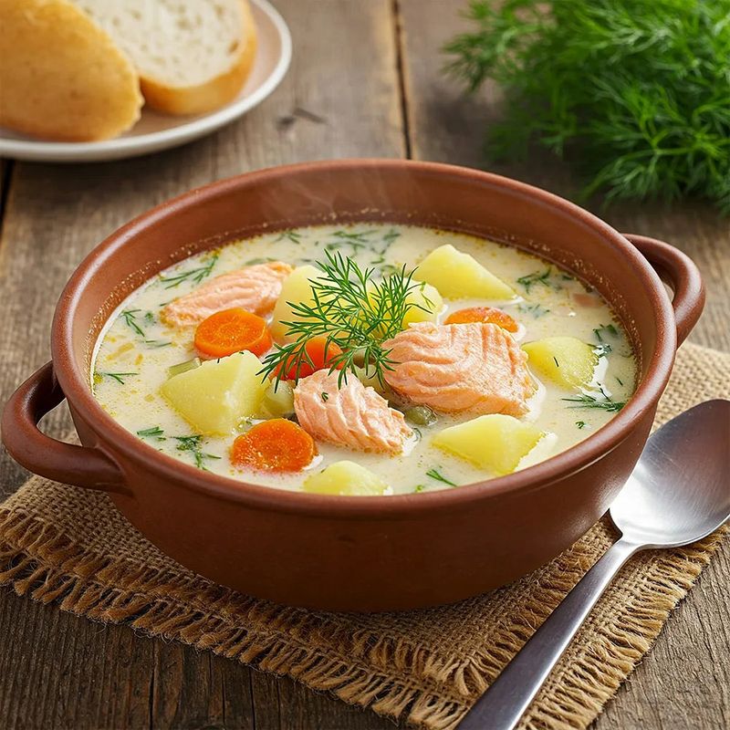 Finnish Salmon Soup (Lohikeitto)