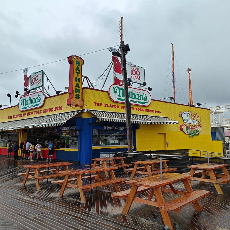 Coney Island boardwalk hot dogs