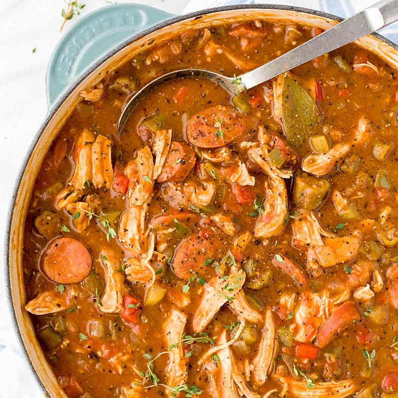 Chicken, Sausage, and Seafood “Combo” Gumbo