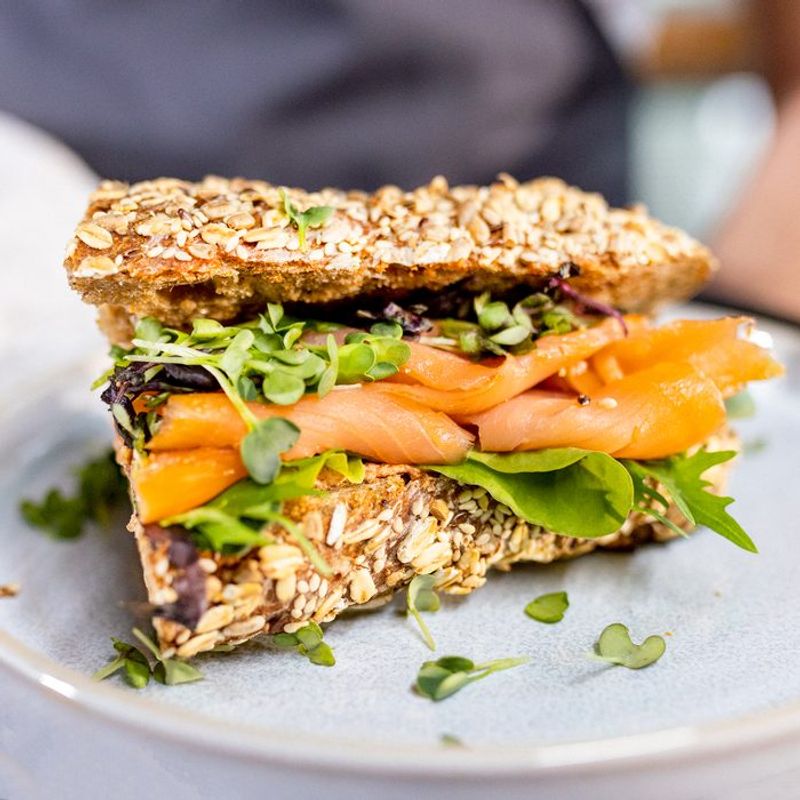 Washington – Smoked Salmon and Cream Cheese Grilled Sandwich