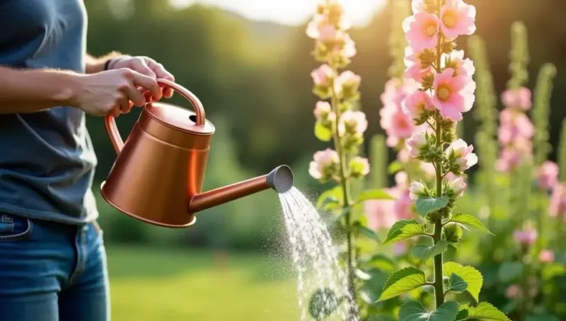 Use a simple routine to help hollyhocks reach their potential