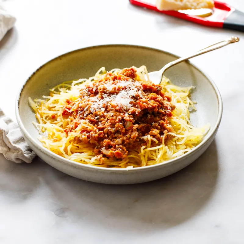 Keto Spaghetti Bolognese with Spaghetti Squash