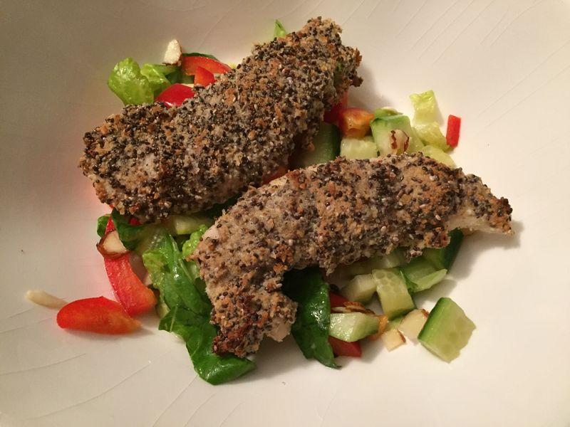 Chia-Crusted Chicken or Fish