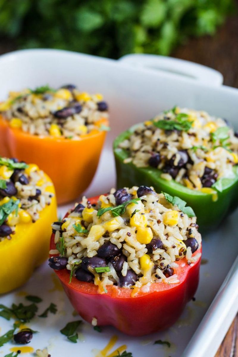 Stuffed Peppers With Rice And Beans