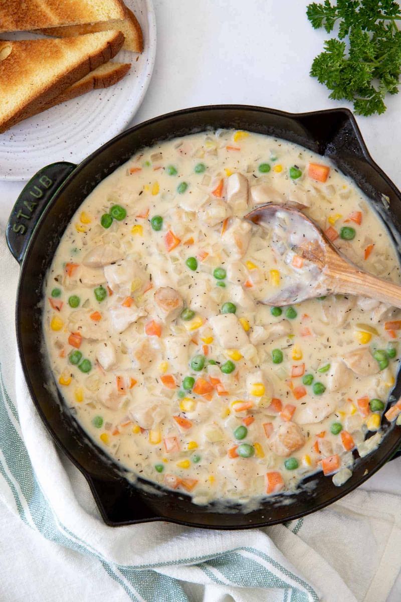 Chicken Pot Pie Filling (No Crust)