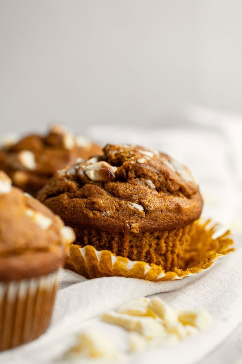 White Chocolate Chip Pumpkin Muffins