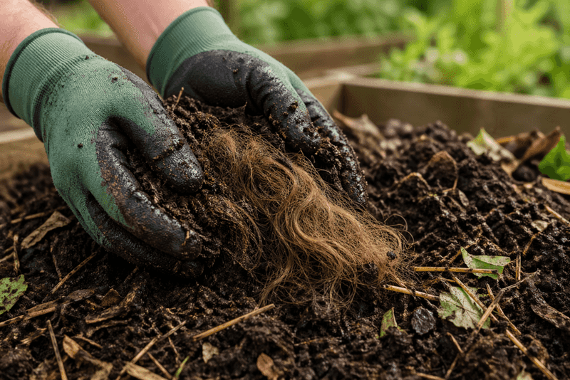 Hair supplies nitrogen, but it is not a balanced fertilizer